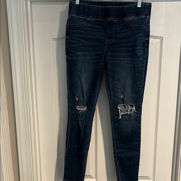 Old Navy Denim - Old Navy Blue Skinny Jeans - jeggings with Distressed Knees